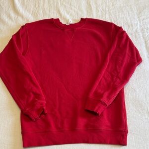 lululemon athletica Red Crewneck Sweatshirt